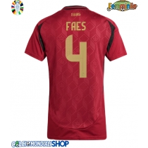 Maglie da calcio Belgio Wout Faes #4 Prima Maglia Femminile Europei 2024 Manica Corta
